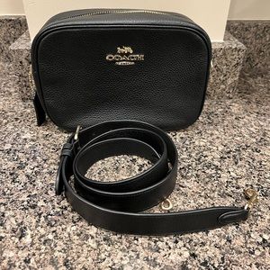 NWOT Coach Jamie Camera Bag!! Black leather and long strap. Beautiful bag!!